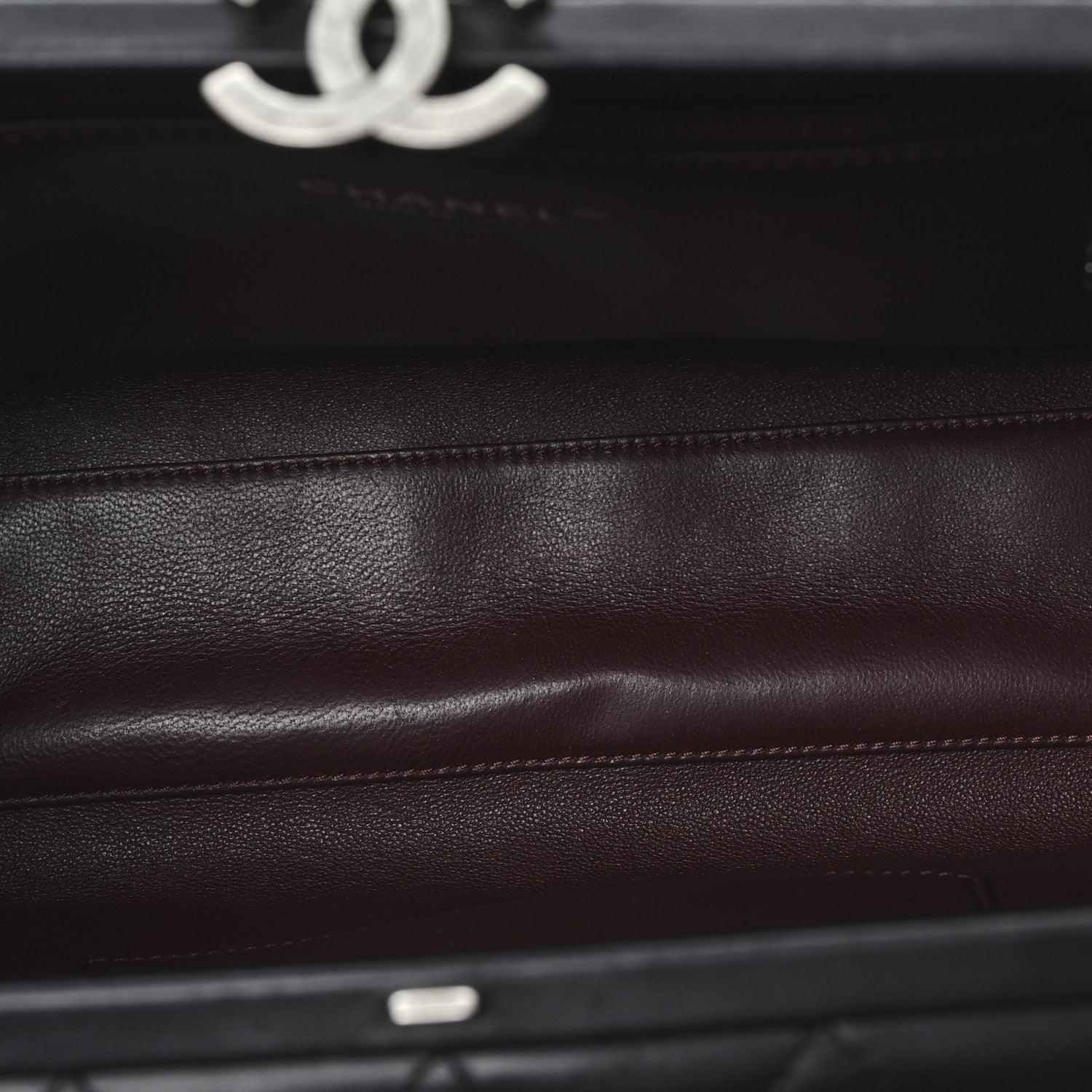 Lambskin Quilted Kisslock Minaudiere Black