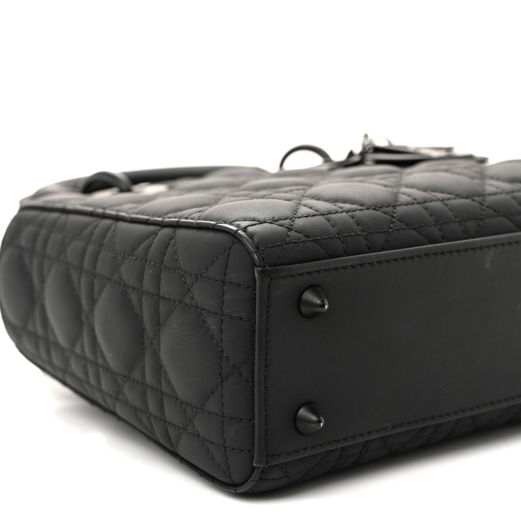 Ultra Matte Calfskin Cannage Small My ABCDior Lady Dior Black