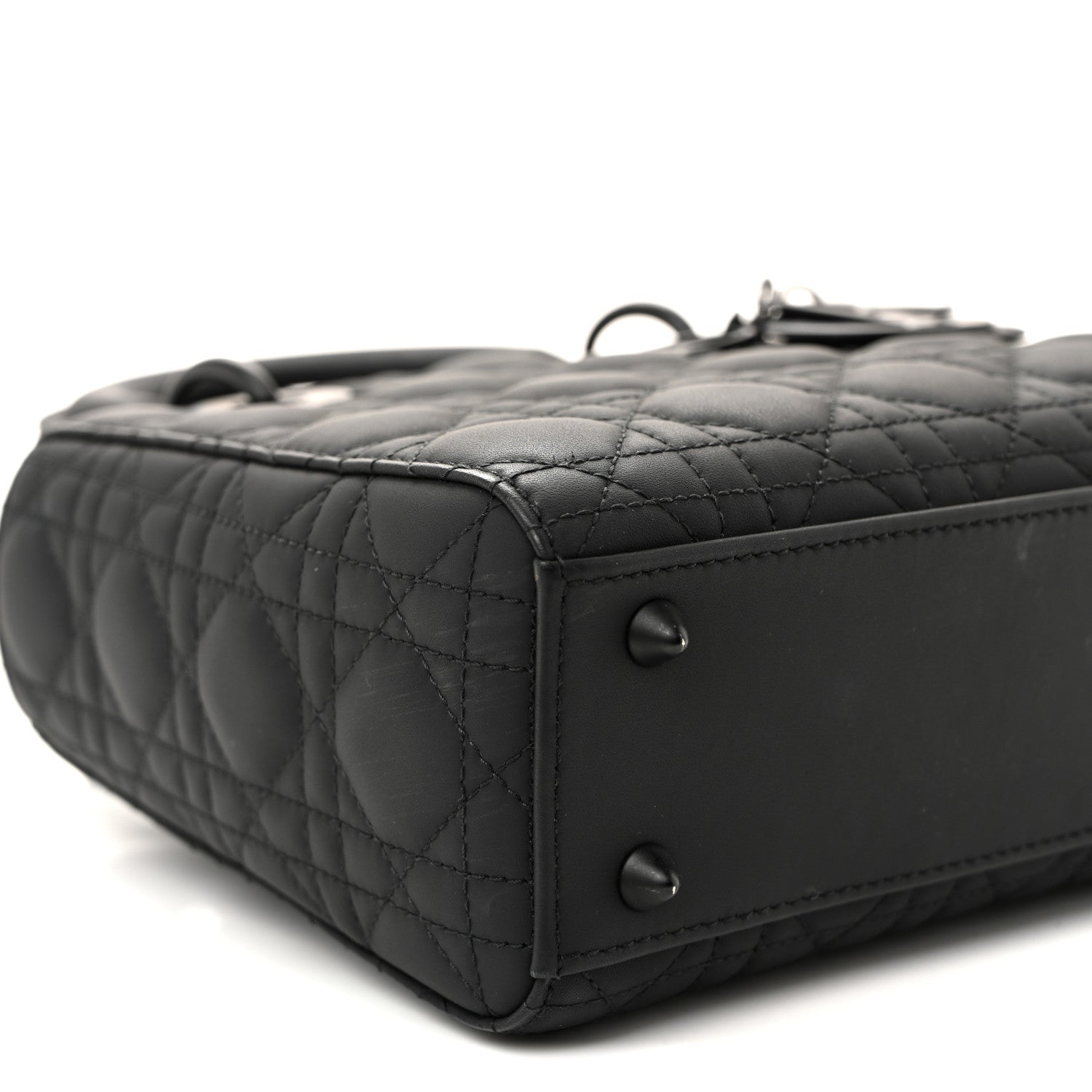 Ultra Matte Calfskin Cannage Small My ABCDior Lady Dior Black