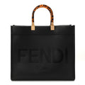 Vitello King Plexiglass Medium Fendi Sunshine Shopper Tote Black