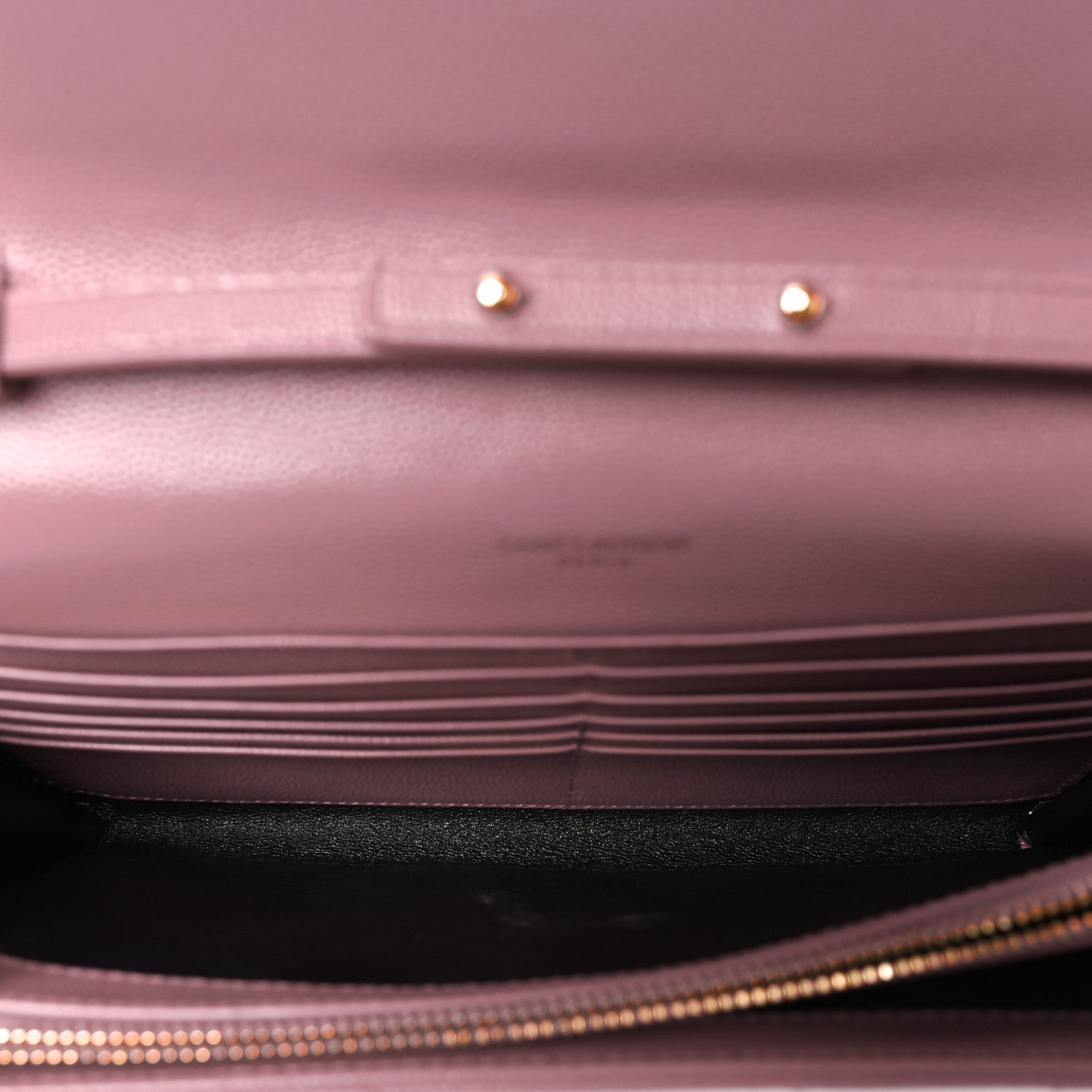 Grain De Poudre Matelasse Chevron Monogram Chain Wallet Fuxia Couture