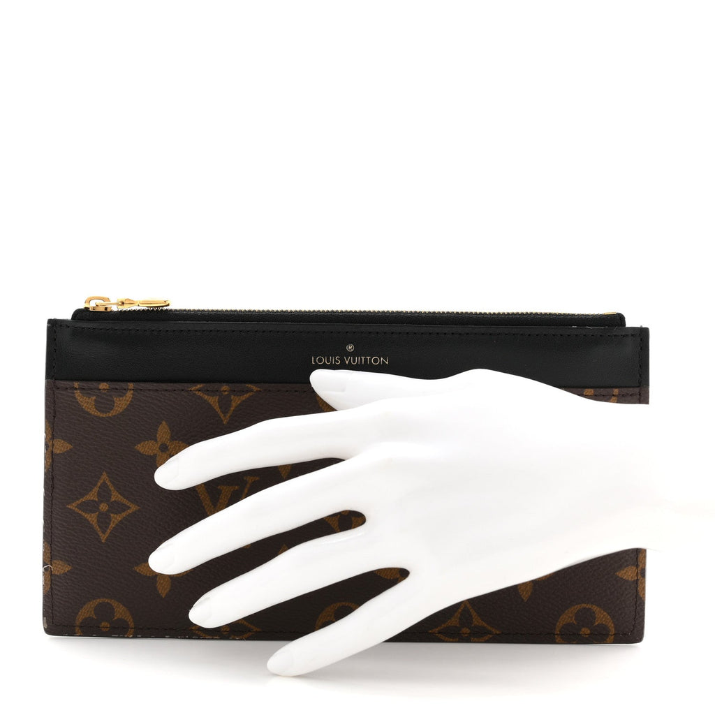 Monogram Slim Purse Black