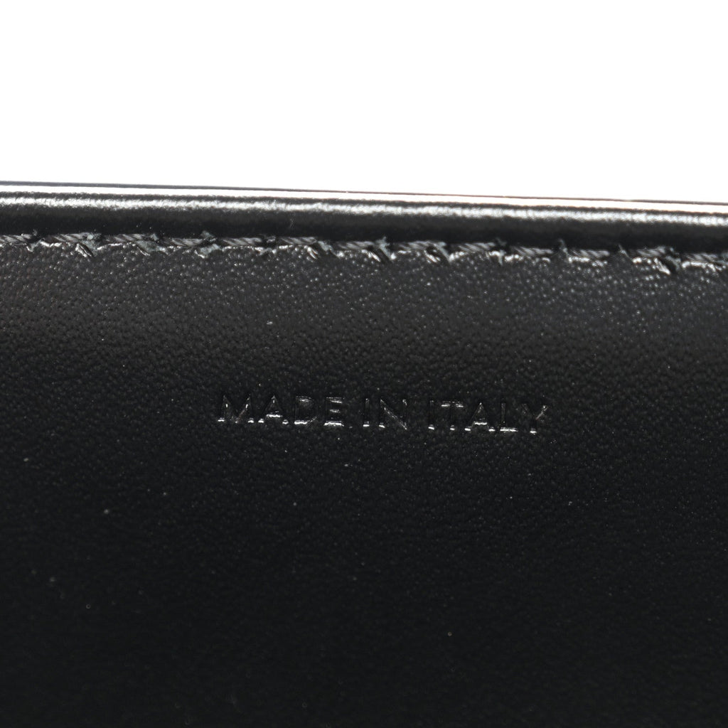 Satinated Calfskin Small 16 Top Handle Bag Black