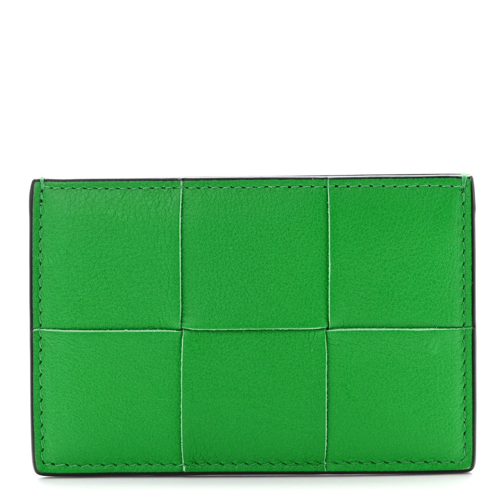 Nappa Intreccio Cassette Credit  Holder Parakeet