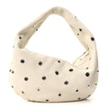 Pebbled Calfskin Grommet Medium Olivia Hobo Dark Ivory