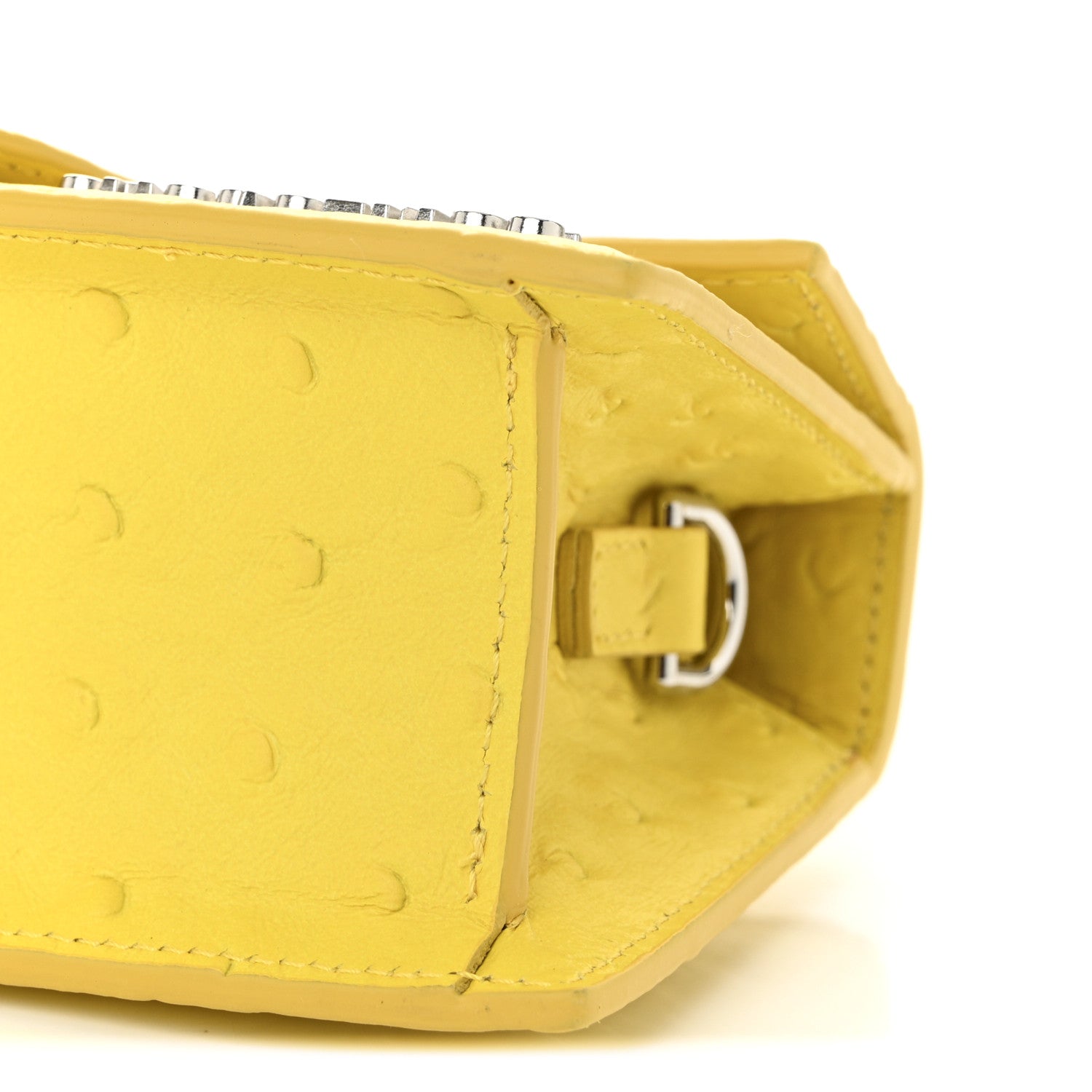 Calfskin Ostrich Embossed Le Bambino Yellow