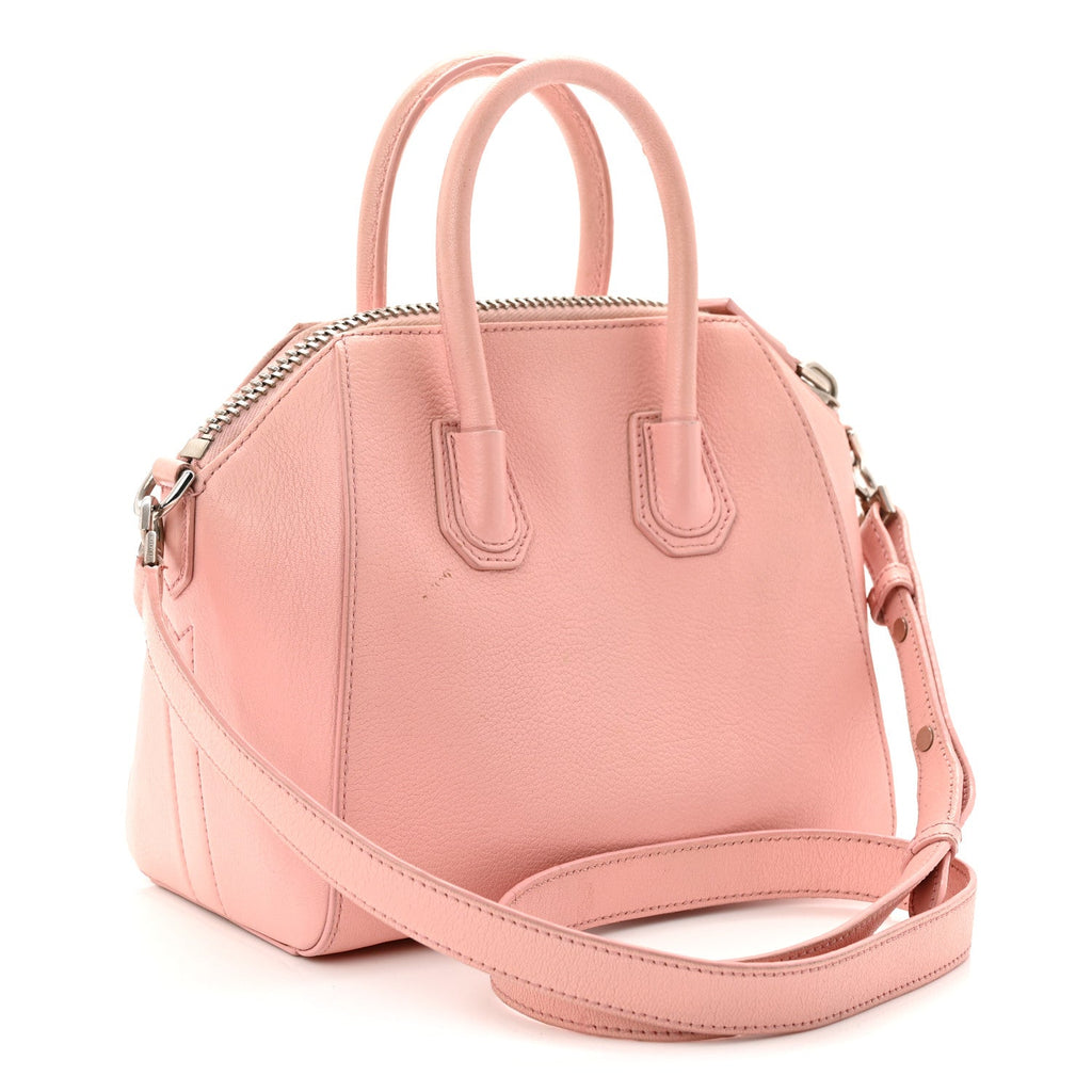 Sugar Goatskin Mini Antigona Bright Pink