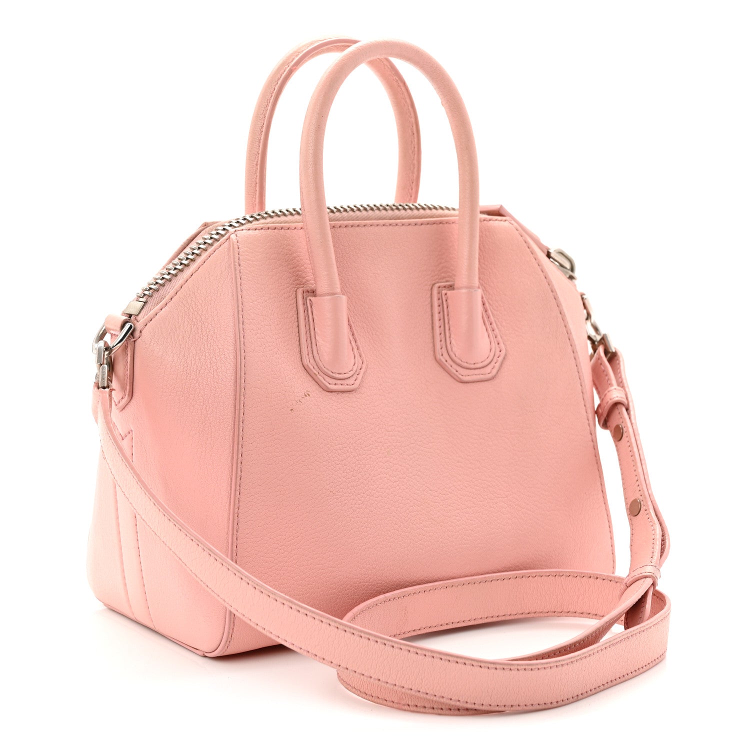 Sugar Goatskin Mini Antigona Bright Pink