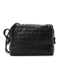 Nappa Intrecciato Small Loop Camera Bag Black