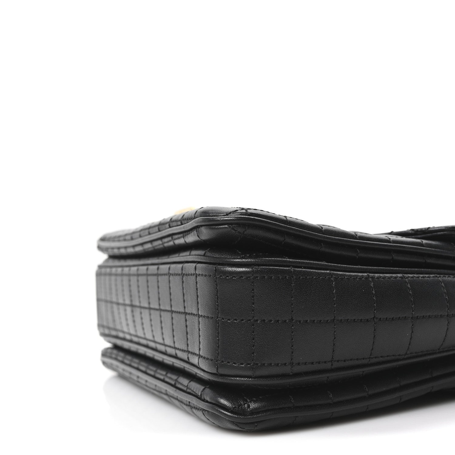 Calfskin Quilted Medium C Bag Black