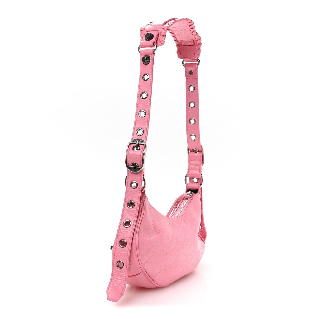Agneau Arena Le Cagole Shoulder Bag XS Candy Pink