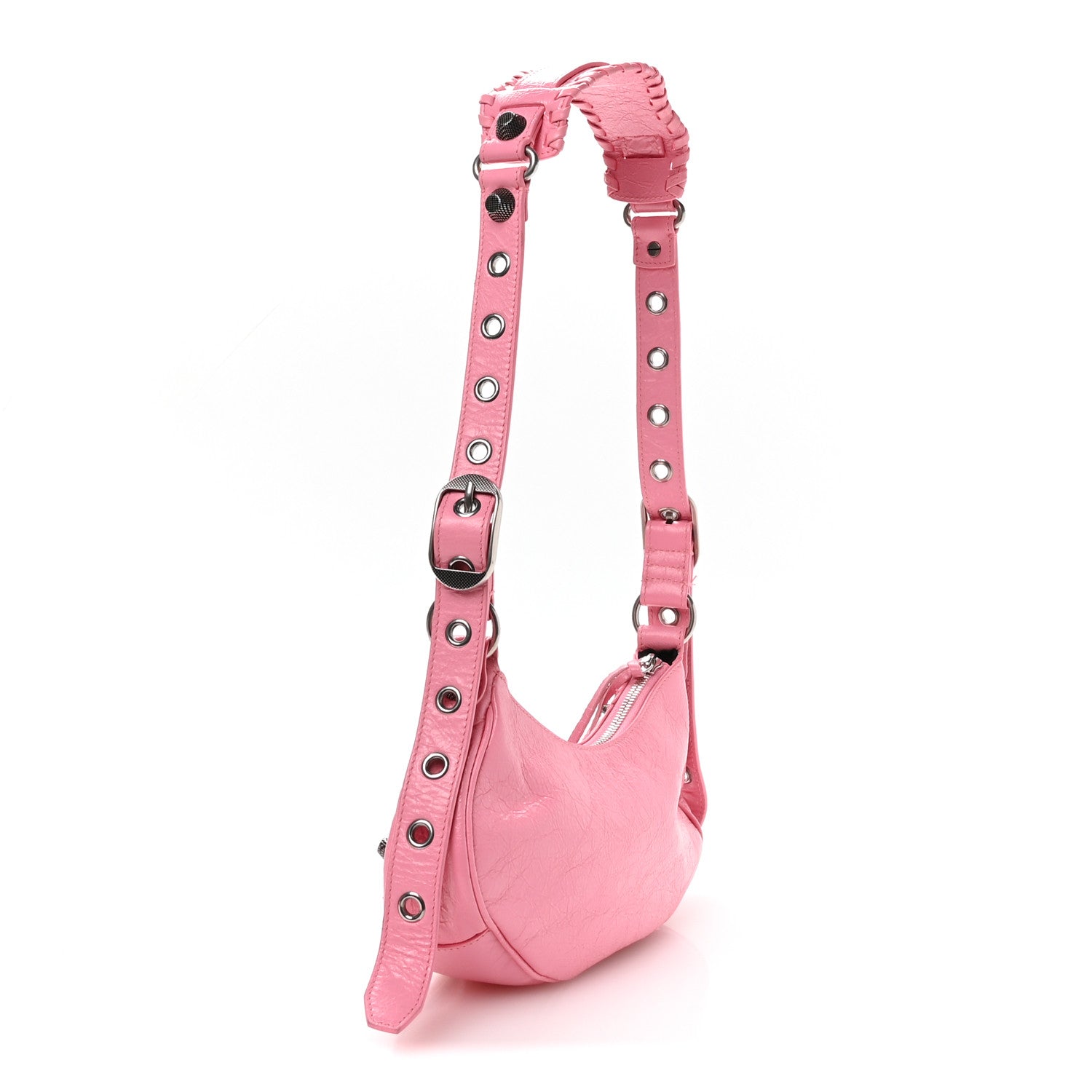Agneau Arena Le Cagole Shoulder Bag XS Candy Pink
