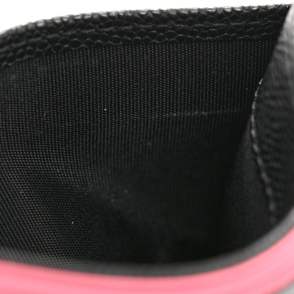 Caviar Metal Perforated Quilted  Holder Black