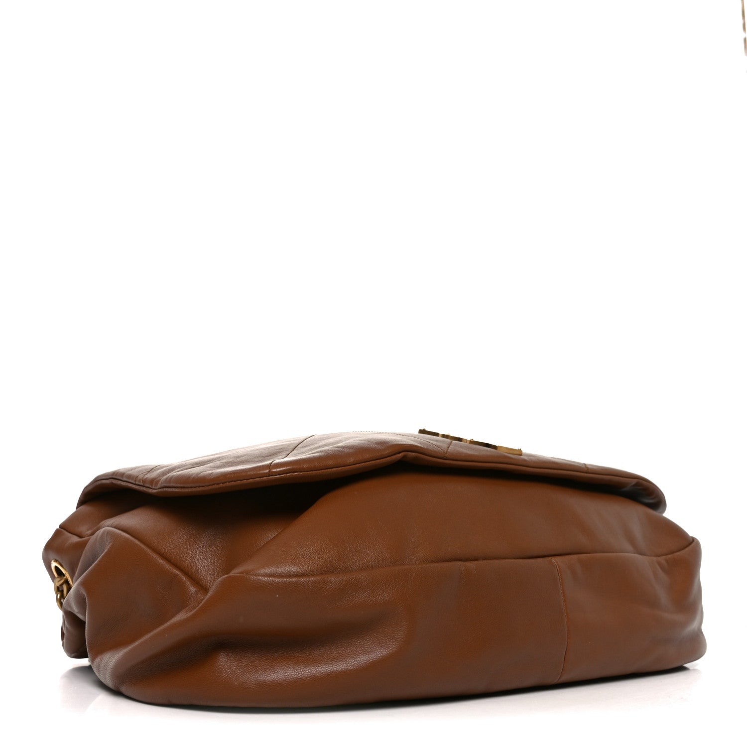 Lambskin Matelasse Monogram Large Jamie 4.3 Light Fox