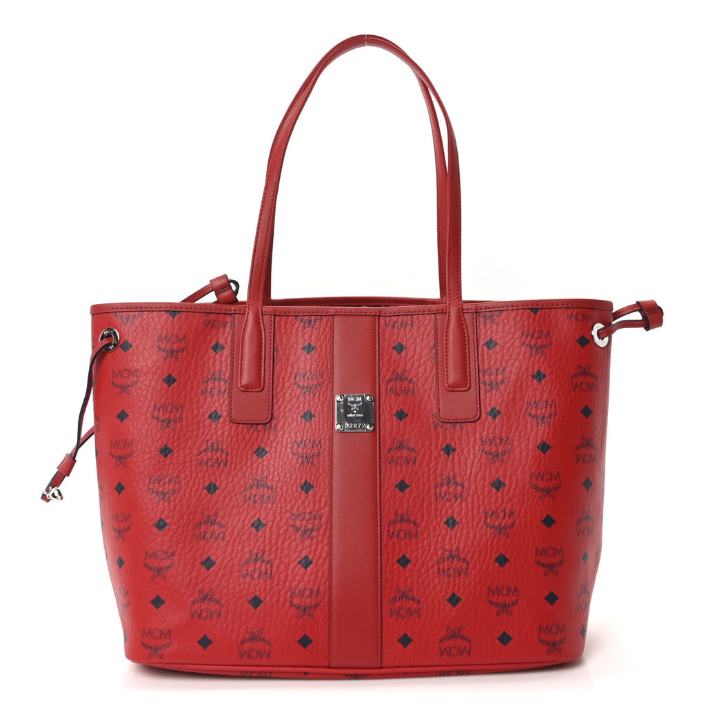 Visetos Medium Liz Reversible Shopper Tote Candy Red