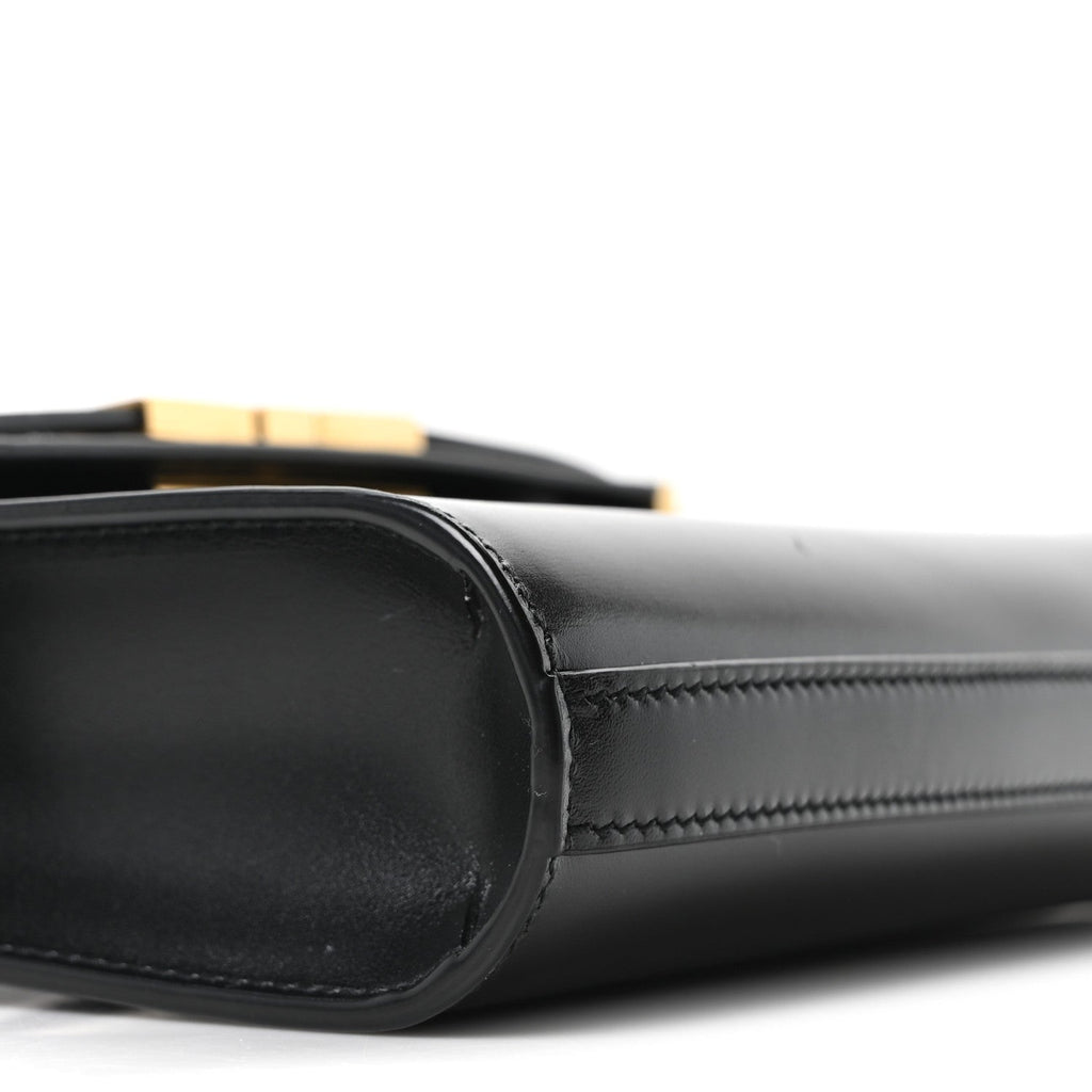 Smooth Calfskin Mini Manhattan Shoulder Bag Black