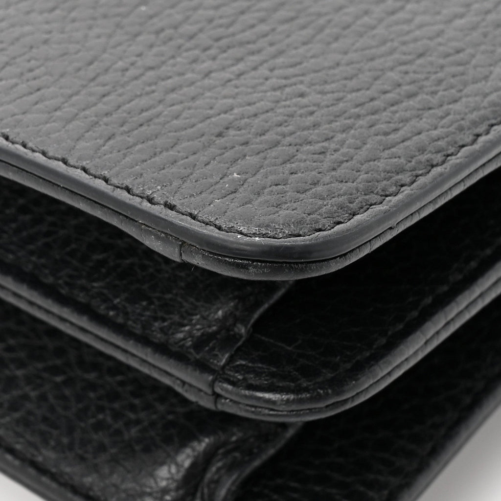 Dollar Calfskin Small Interlocking G Shoulder Bag Black