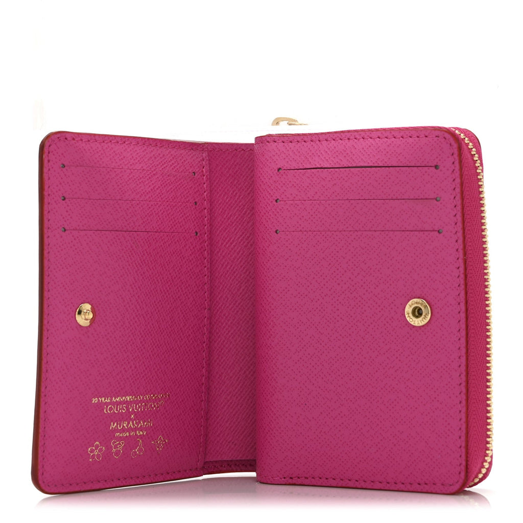 LV X TM Monogram Multicolor Portefeuille Lou Compact Wallet  White
