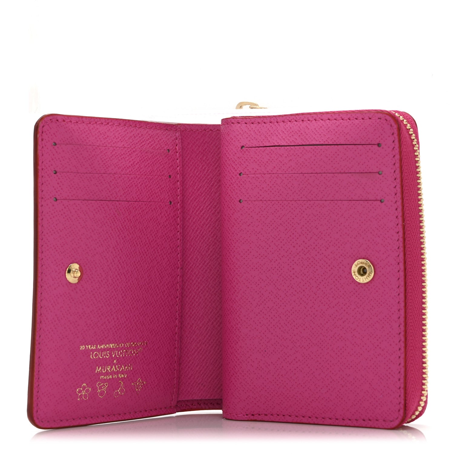 LV X TM Monogram Multicolor Portefeuille Lou Compact Wallet  White