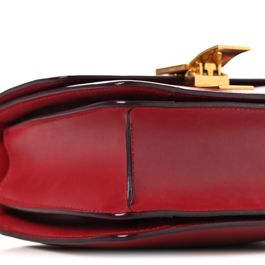 Box Calfskin Teen Classic Box Flap Bag Red