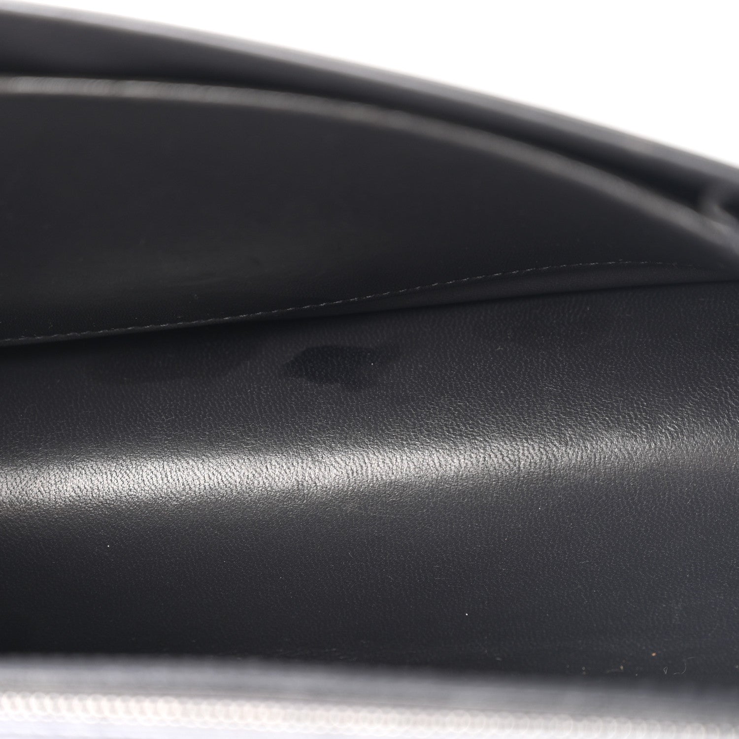 Metallic Patent Micro-Cannage Medium Diorama Flap Bag Onyx Black