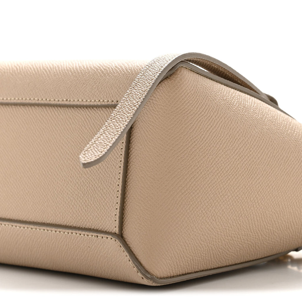 Grained Calfskin Nano Belt Bag Light Taupe