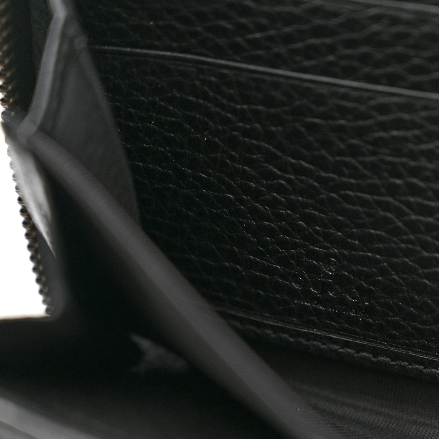 Calfskin Butterfly Zip Around Wallet Black