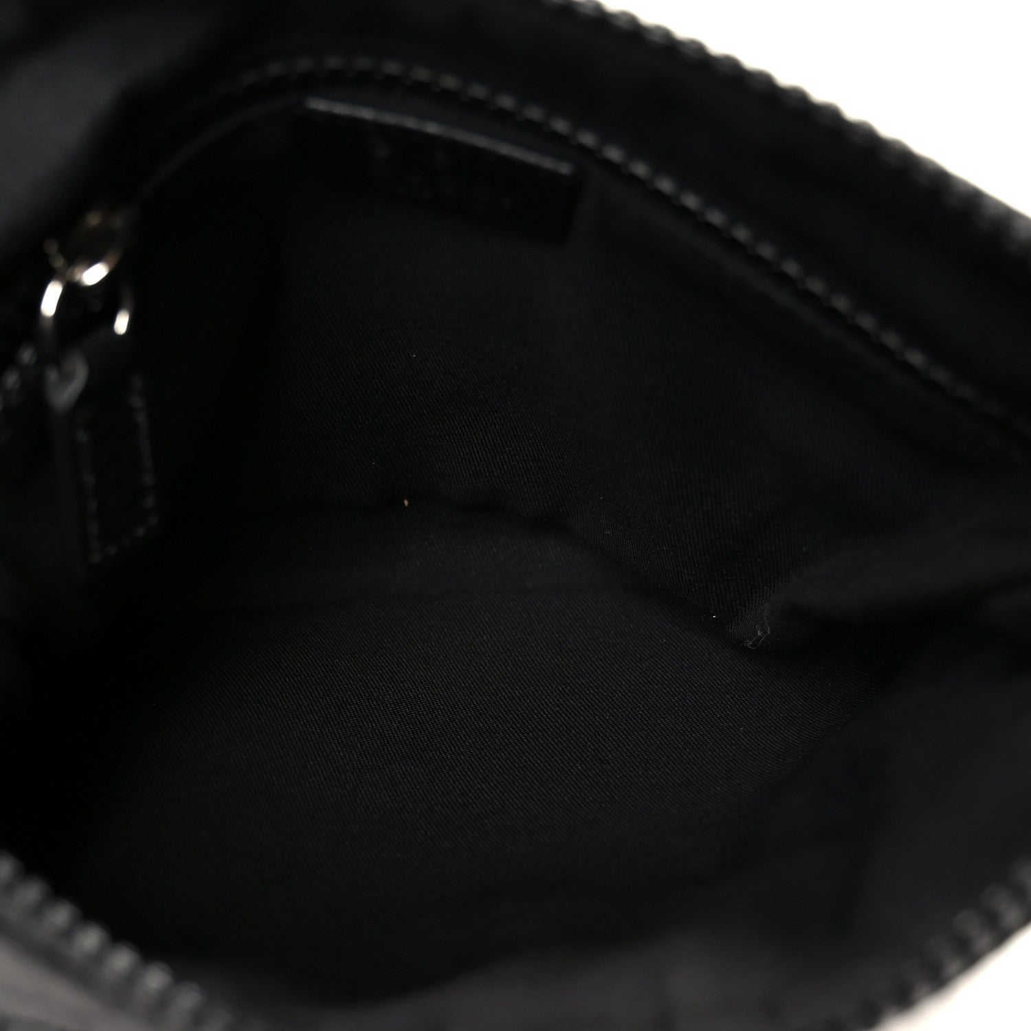 Nylon Monogram Mini Flat Messenger Bag Black