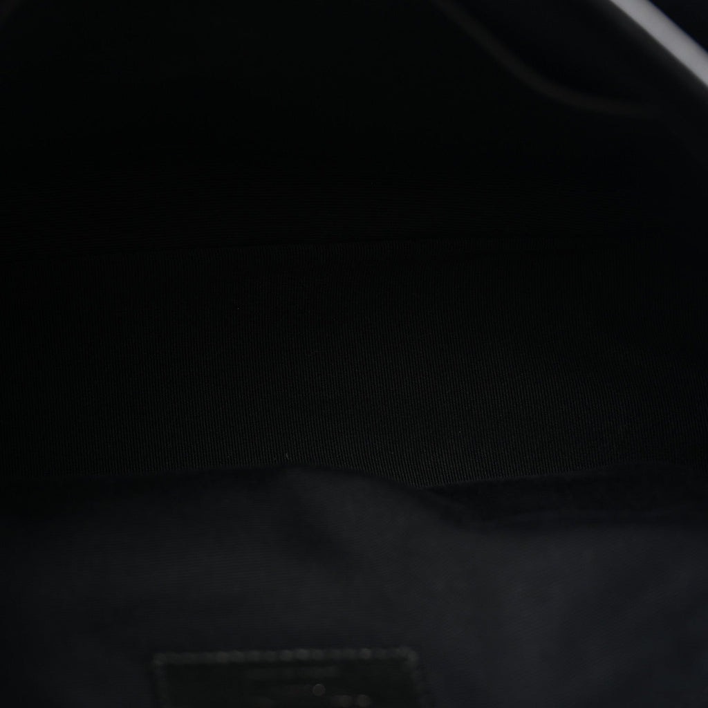 Crinkled Calfskin Matelasse Monogram Medium Niki Chain Satchel Black