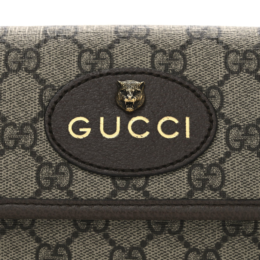 GG Supreme Monogram Neo Vintage Web Belt Bag Brown