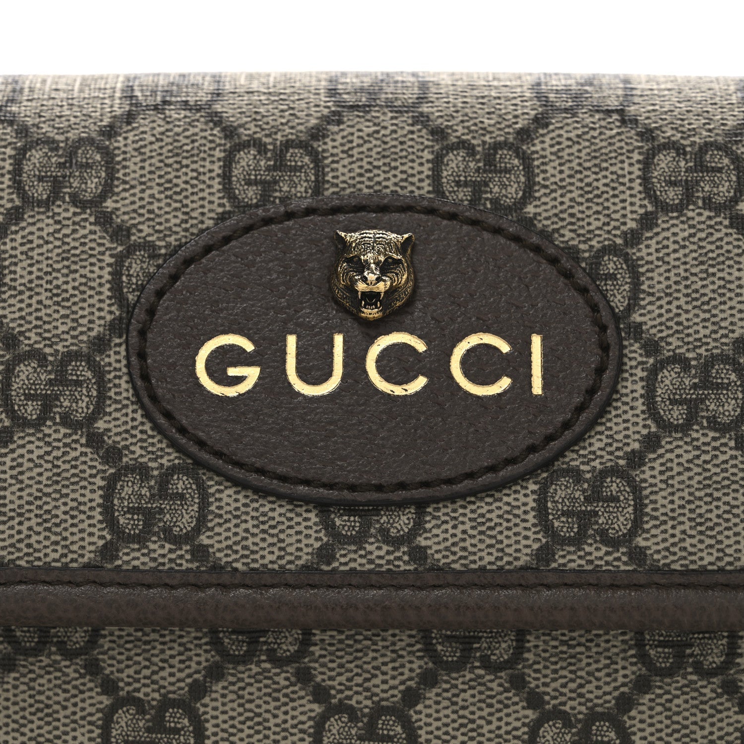 GG Supreme Monogram Neo Vintage Web Belt Bag Brown