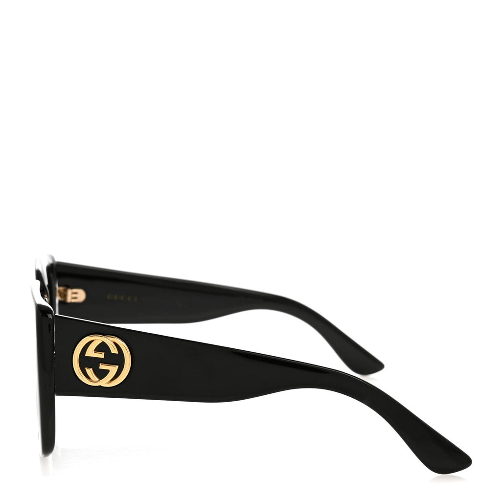 Acetate Square Frame Sunglasses GG0141S Black