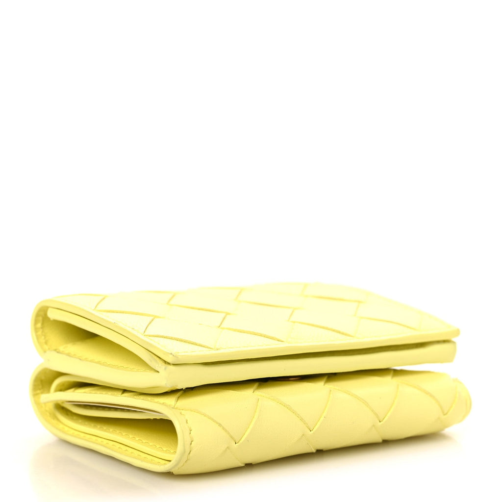 Nappa Intrecciato Trifold Wallet Ice Cream