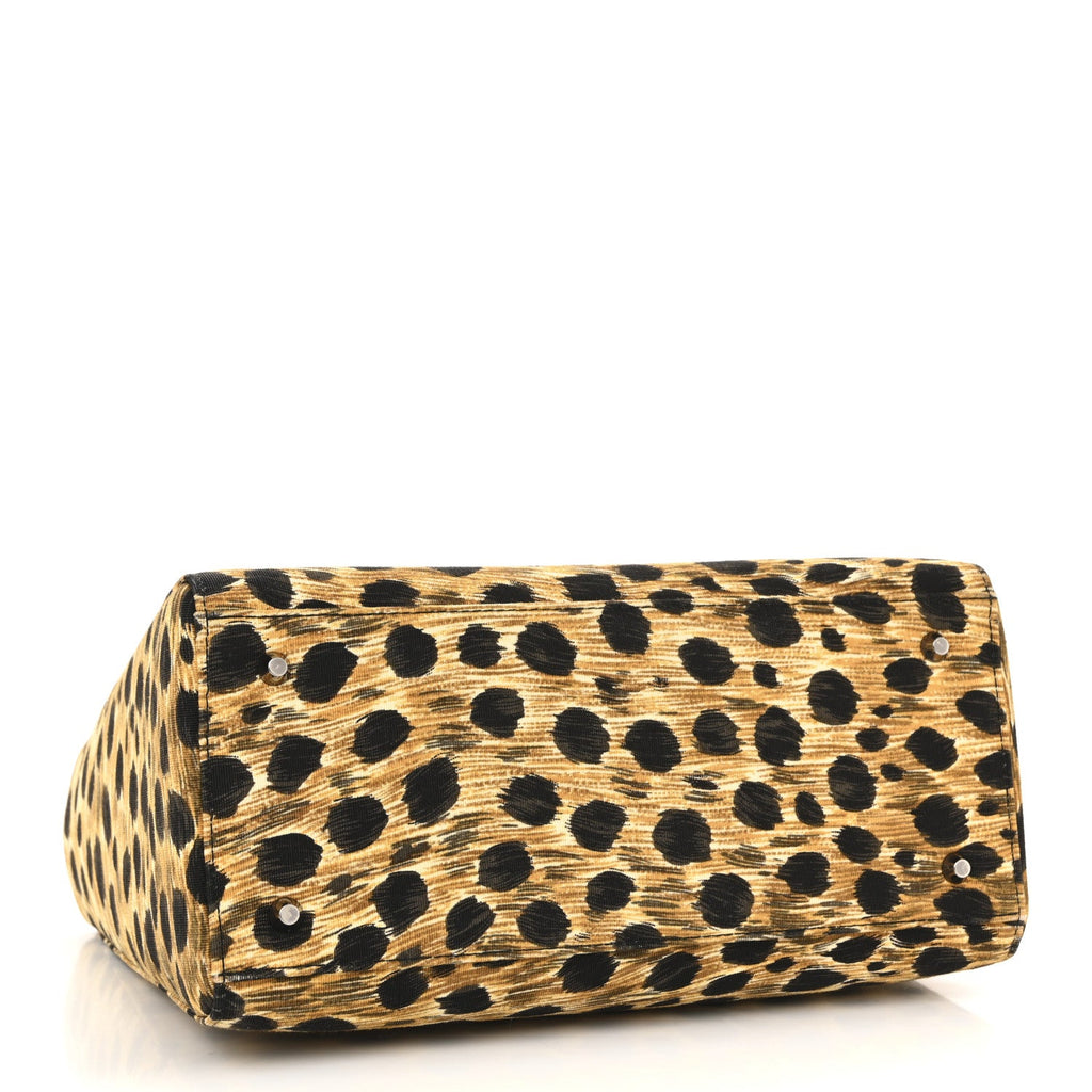 Canvas Leopard Print Medium Lady Dior
