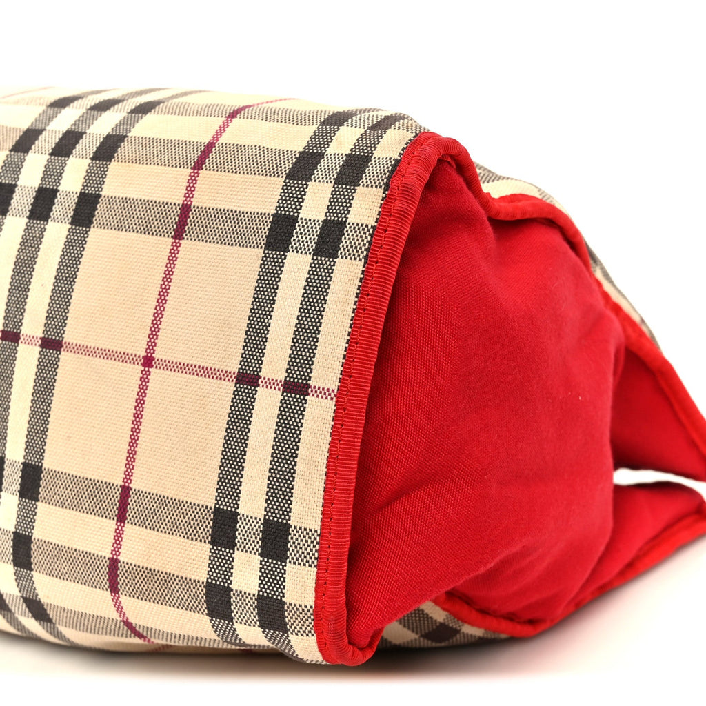 Vintage Check Tote Red