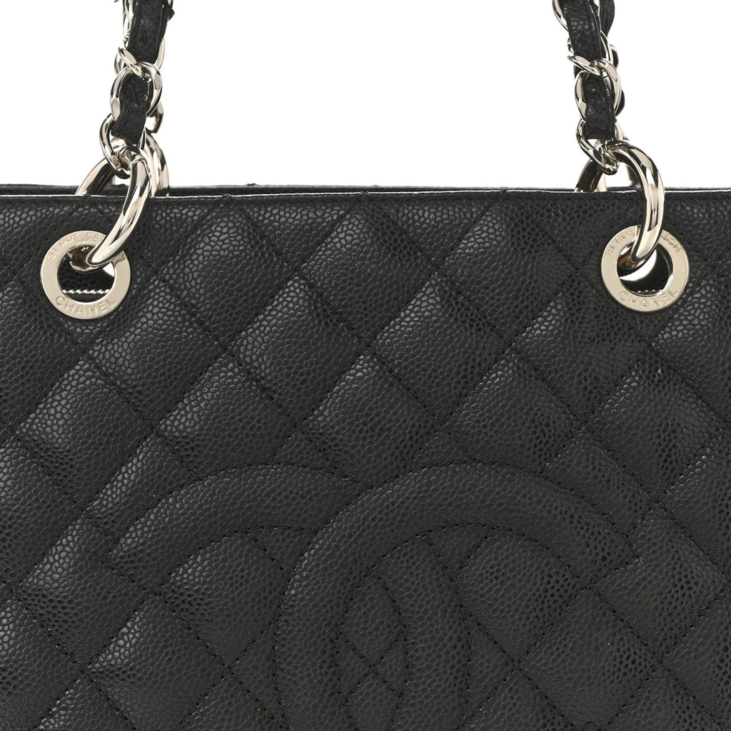 Caviar Quilted Grand Shopping Tote GST Black