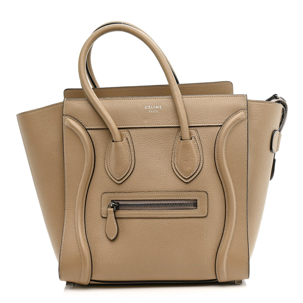 Drummed Calfskin Micro Luggage Dune