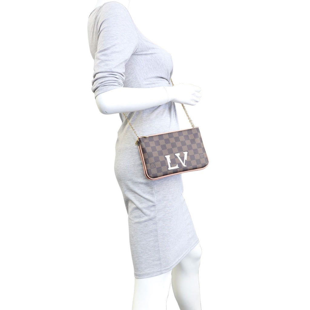 Louis Vuitton Double Zip Pochette Damier Ebene
