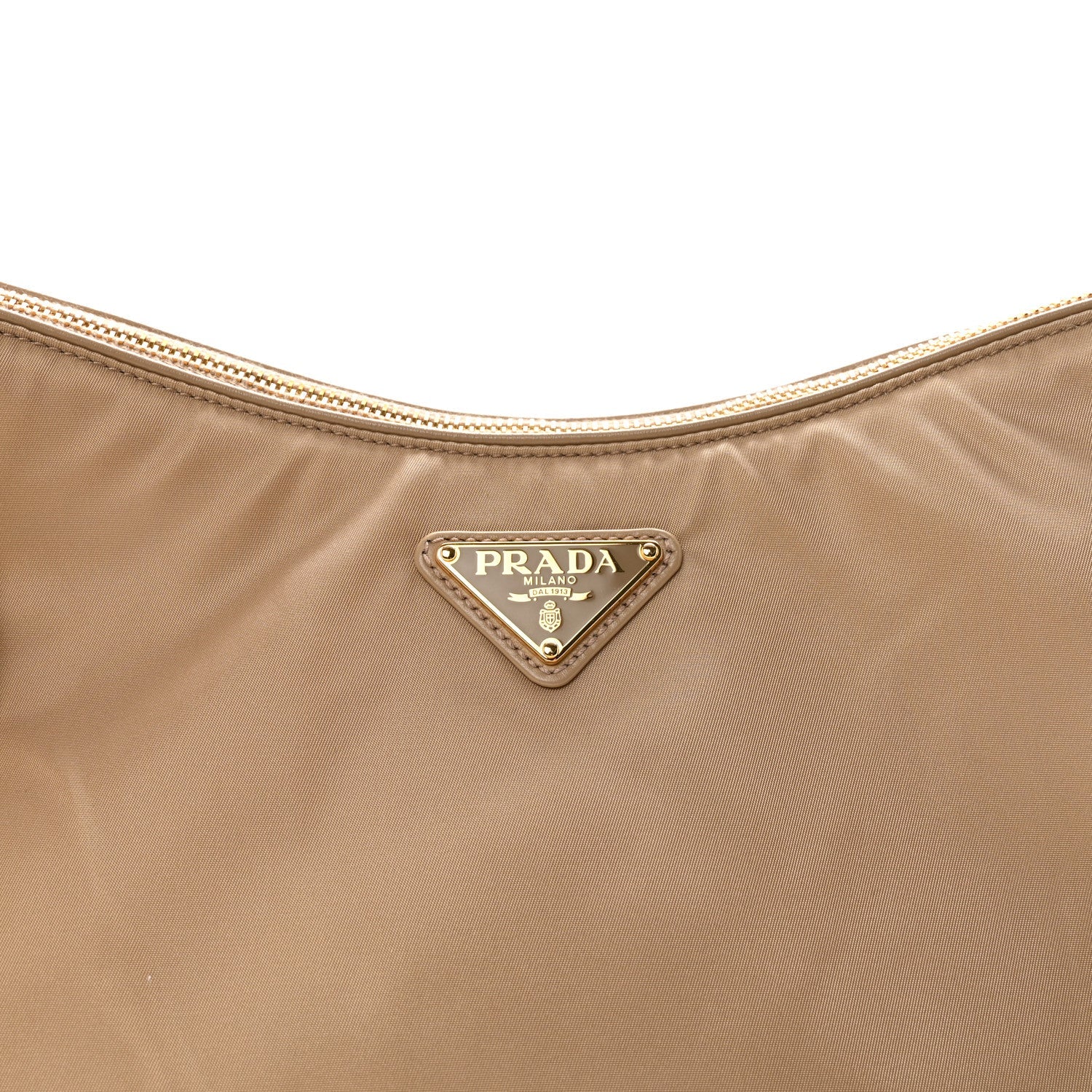 Re-Nylon Vitello Large Aimee Shoulder Bag Cammello