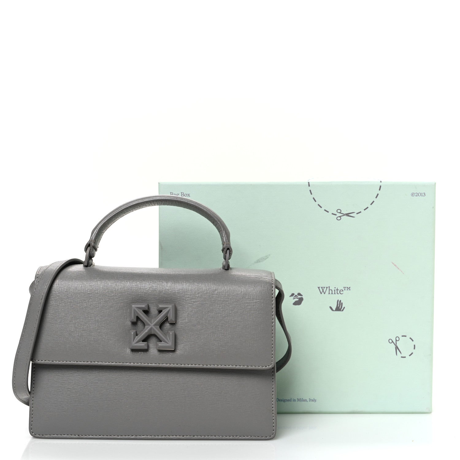 Saffiano Jitney 1.4 Top Handle Bag Grey