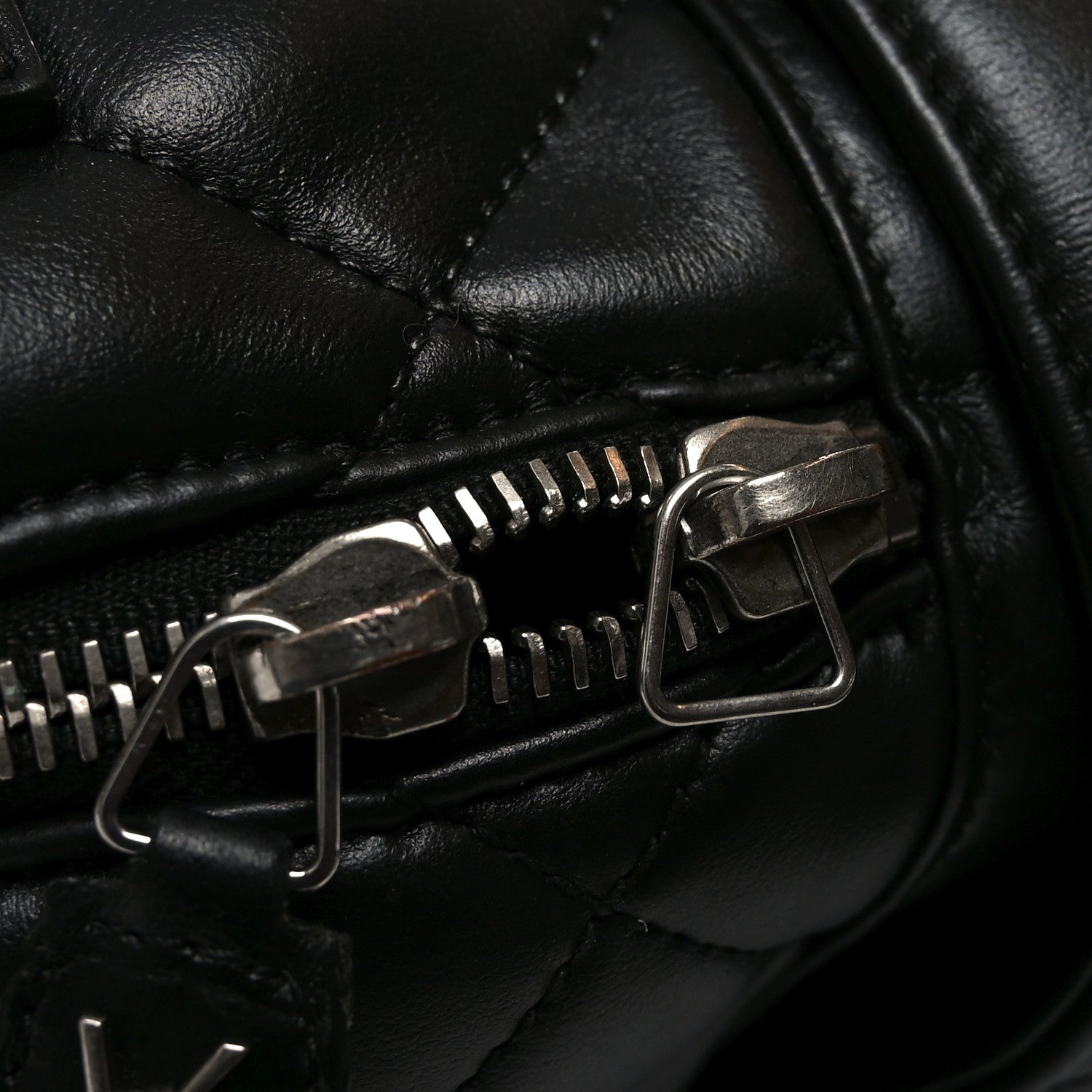 Lambskin Mixed Matelasse Joan Bowling Bag Black