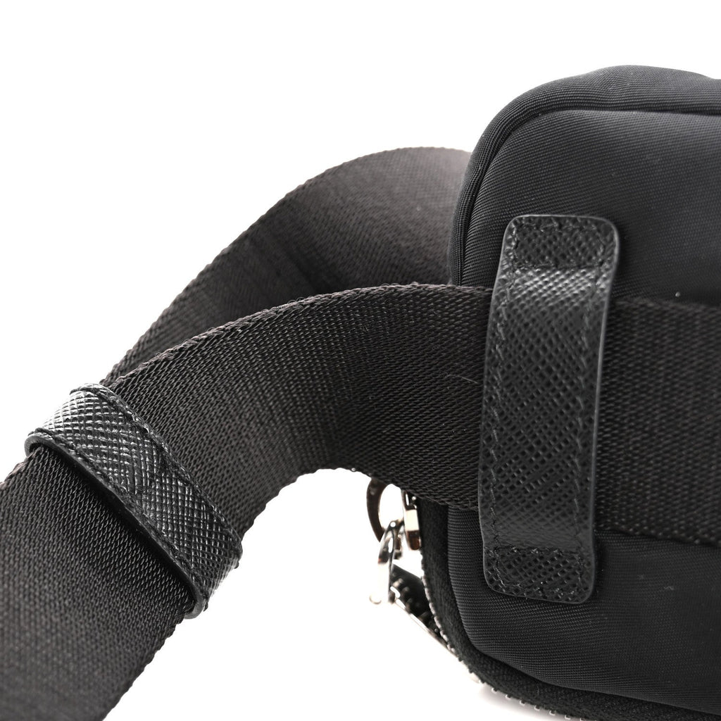 Re-Nylon Belt With Square Pouch Black