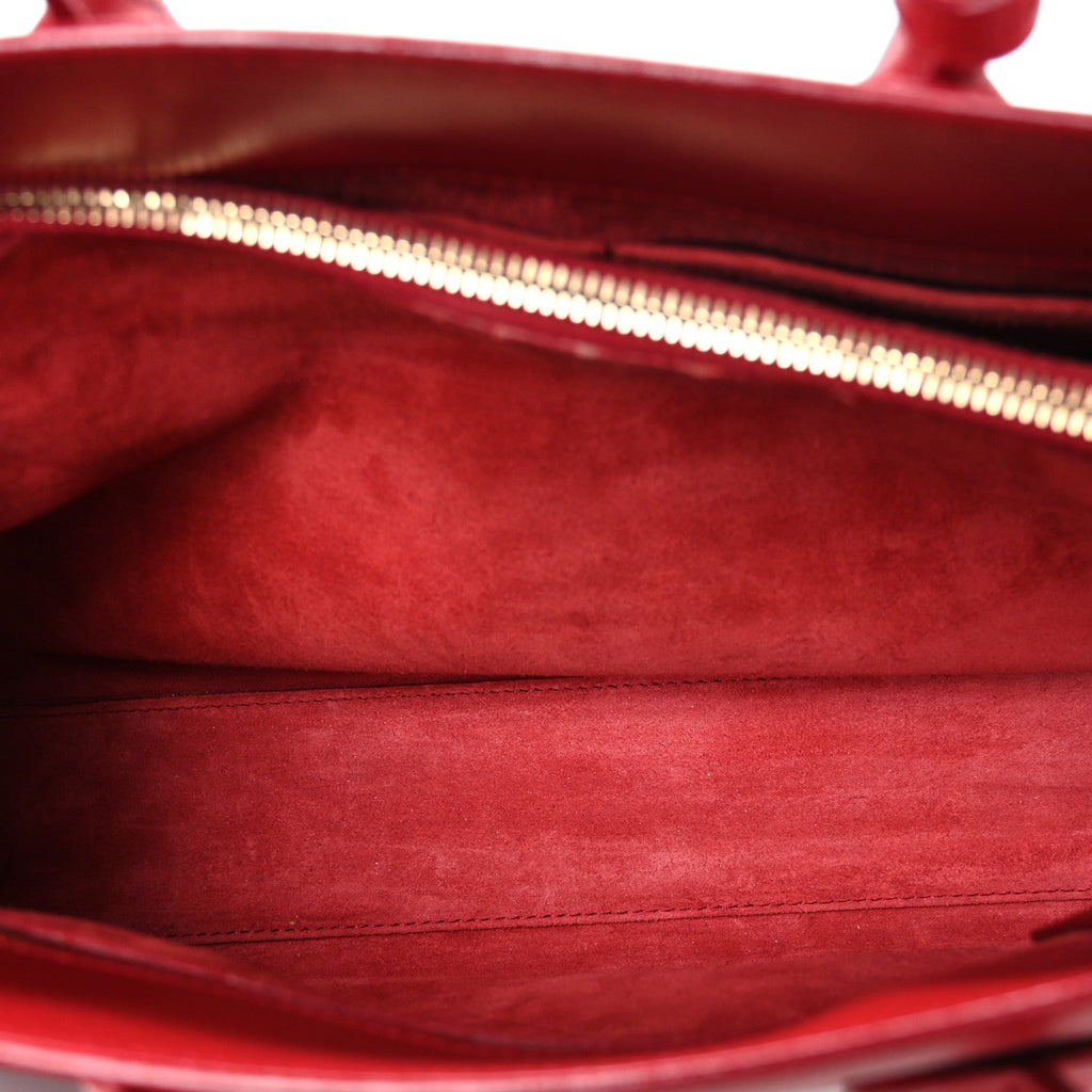 Calfskin Small Sac De Jour Vermillion