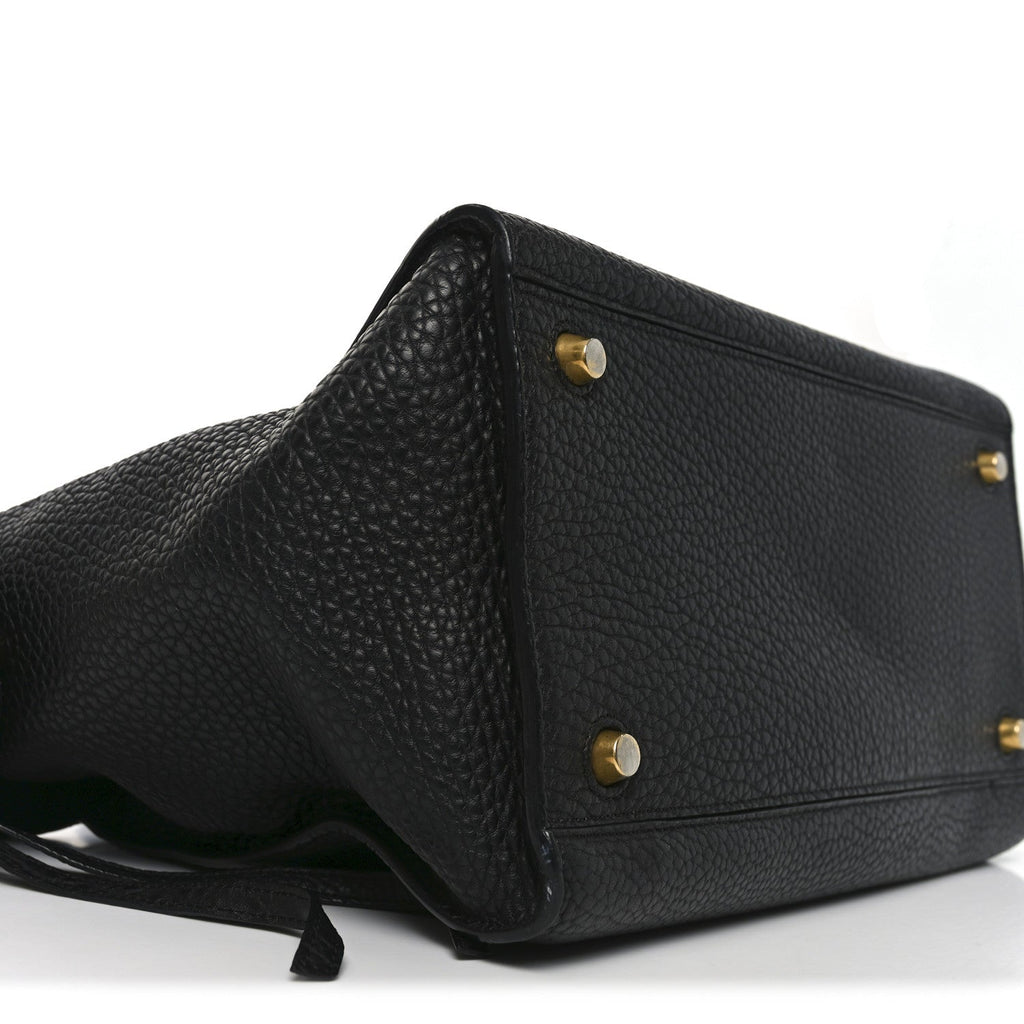 Bullhide Calfskin Medium Ring Bag Black