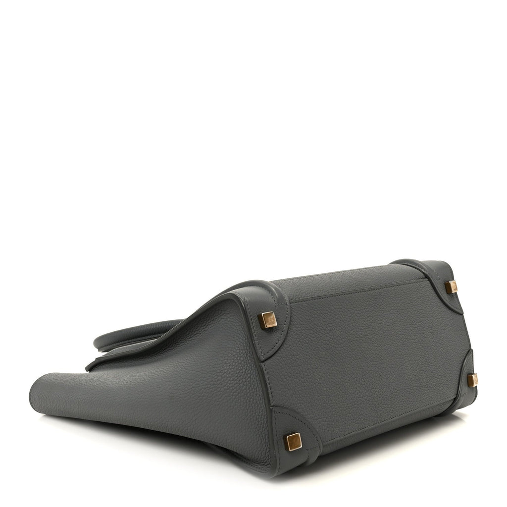 Baby Drummed Calfskin Micro Luggage Kohl