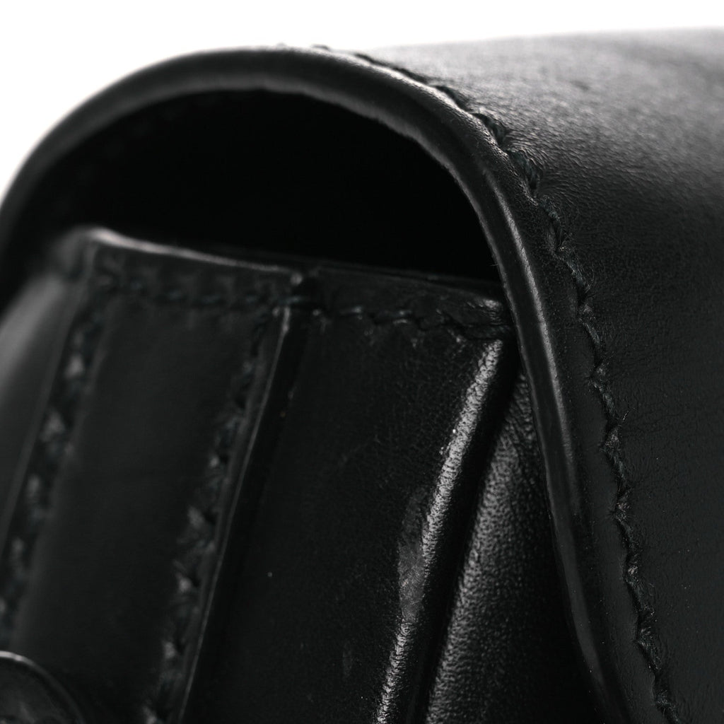 Calfskin D Fence Saddle Bag Black
