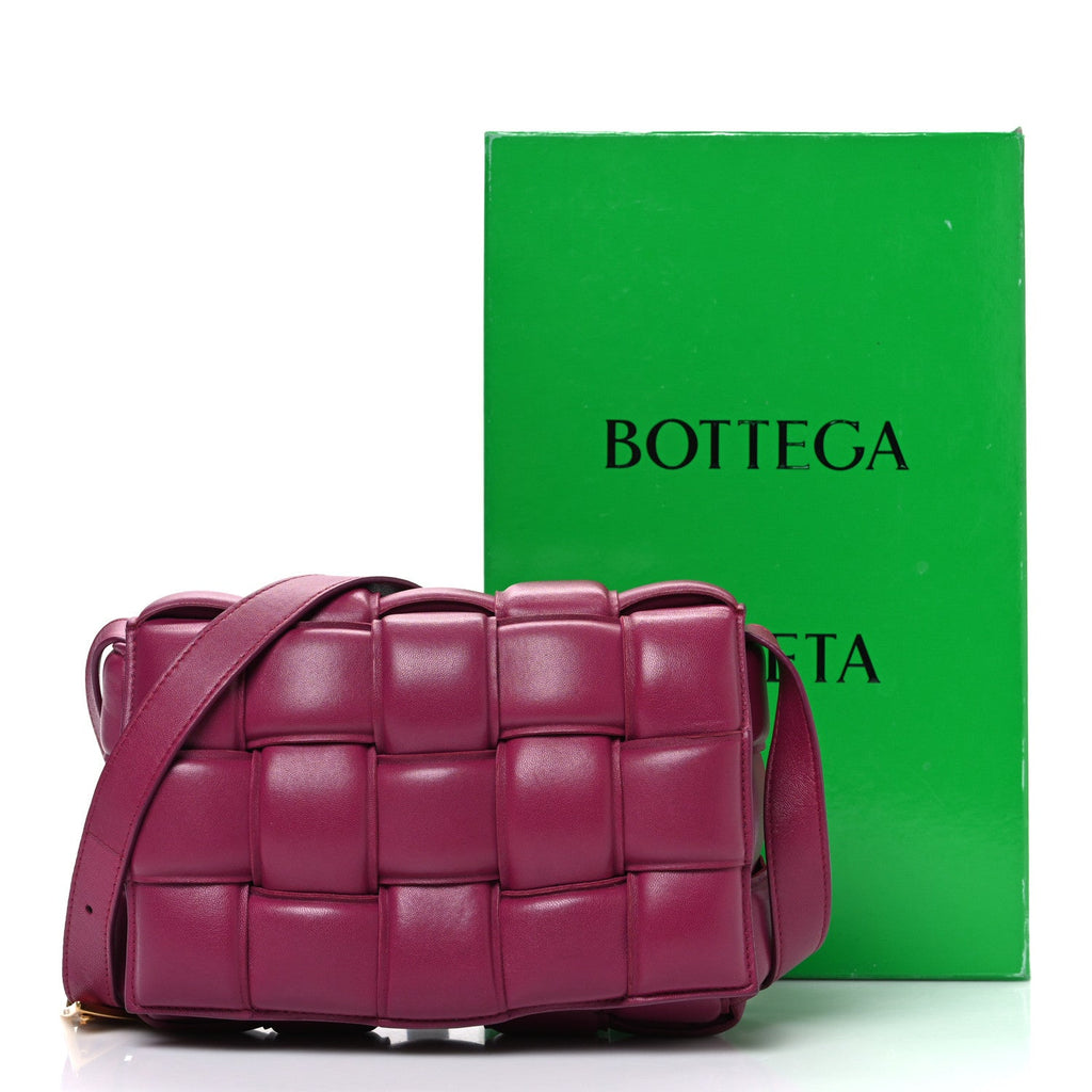 Nappa Maxi Intreccio Padded Cassette Crossbody Bag Cinnabar