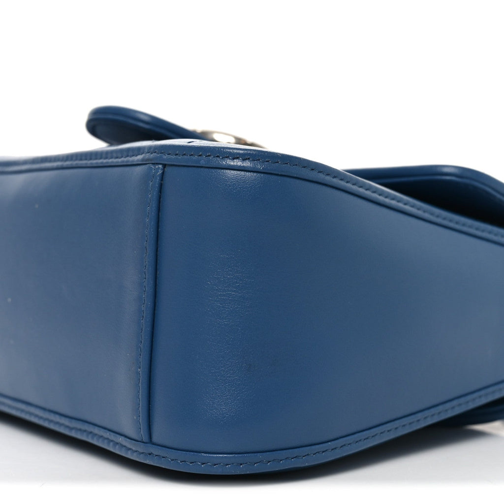 Calfskin Matelasse Aria Mini GG Marmont Top Handle Shoulder Bag Clear Blue