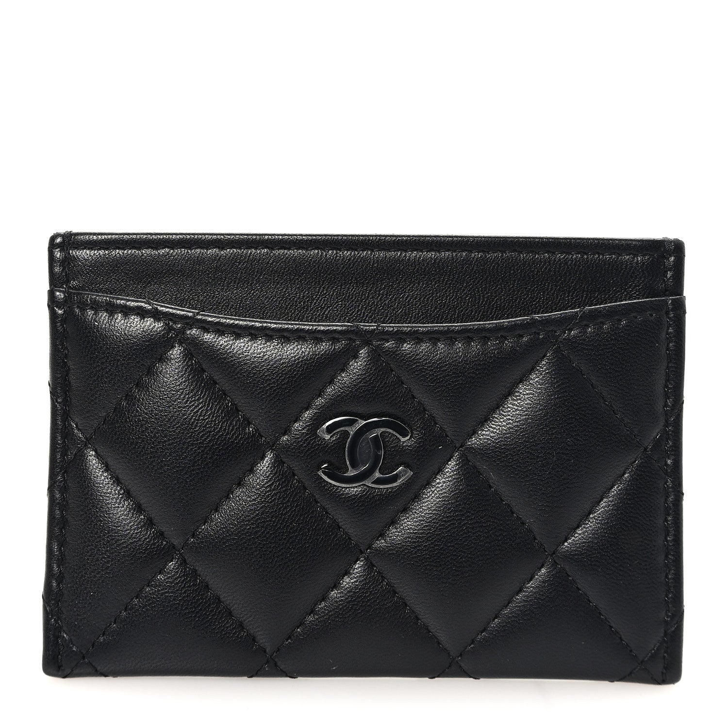 Pearly Lambskin Quilted  Holder So Black