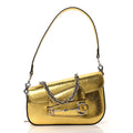 Metallic Demetra Mini Horsebit 1955 Asymmetric Shoulder Bag Gold